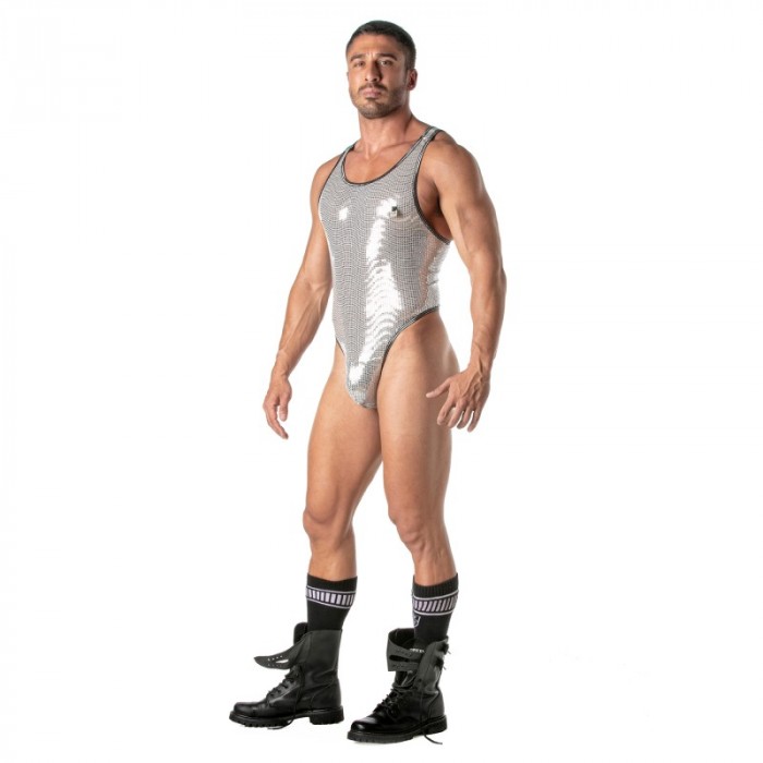 Body of the brand TOF PARIS - Silver sequined thong bodysuit Tof Paris - Ref : TOF365A