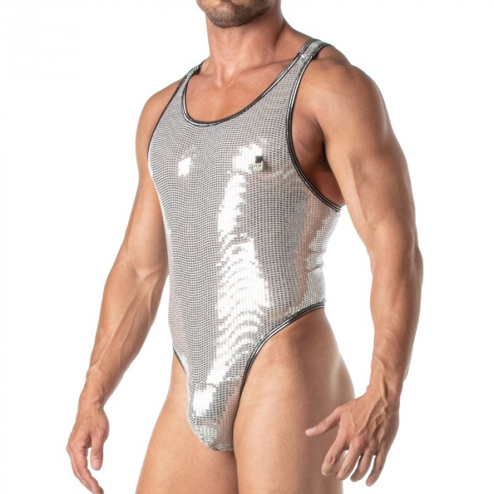 Body of the brand TOF PARIS - Silver sequined thong bodysuit Tof Paris - Ref : TOF365A